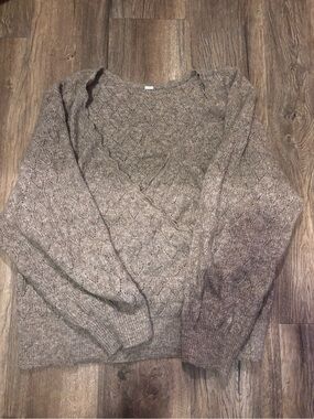 Old Navy Cable Knit Wrap-Front Sweater